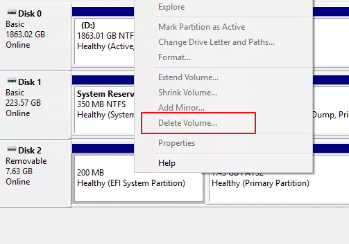 How to Delete EFI (System) Partition in Windows 10/8/7