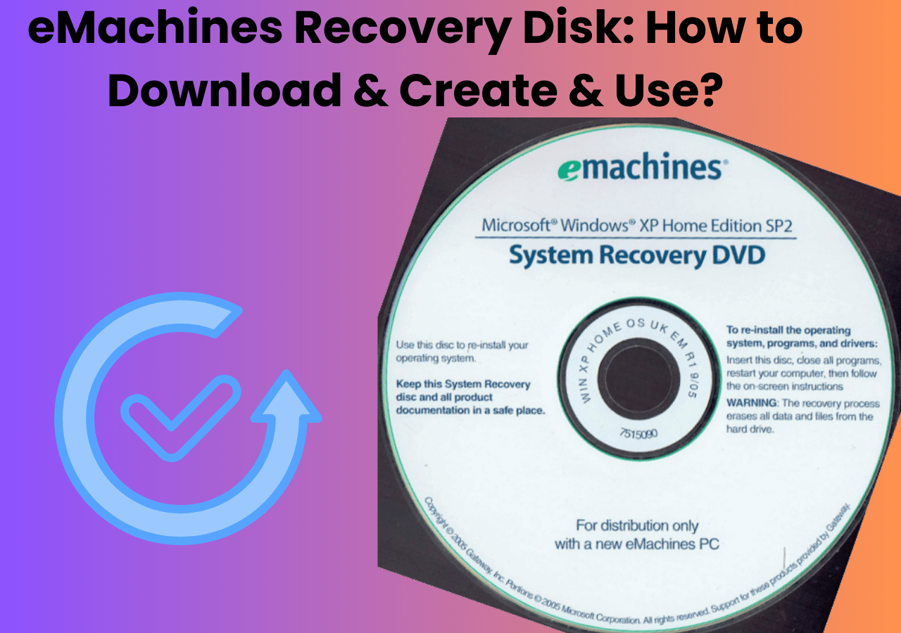 eMachines Recovery Disk Downlod & Create & Use Guide