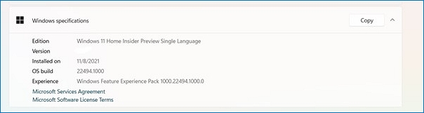 windows specifications