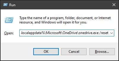 reset your onedrive