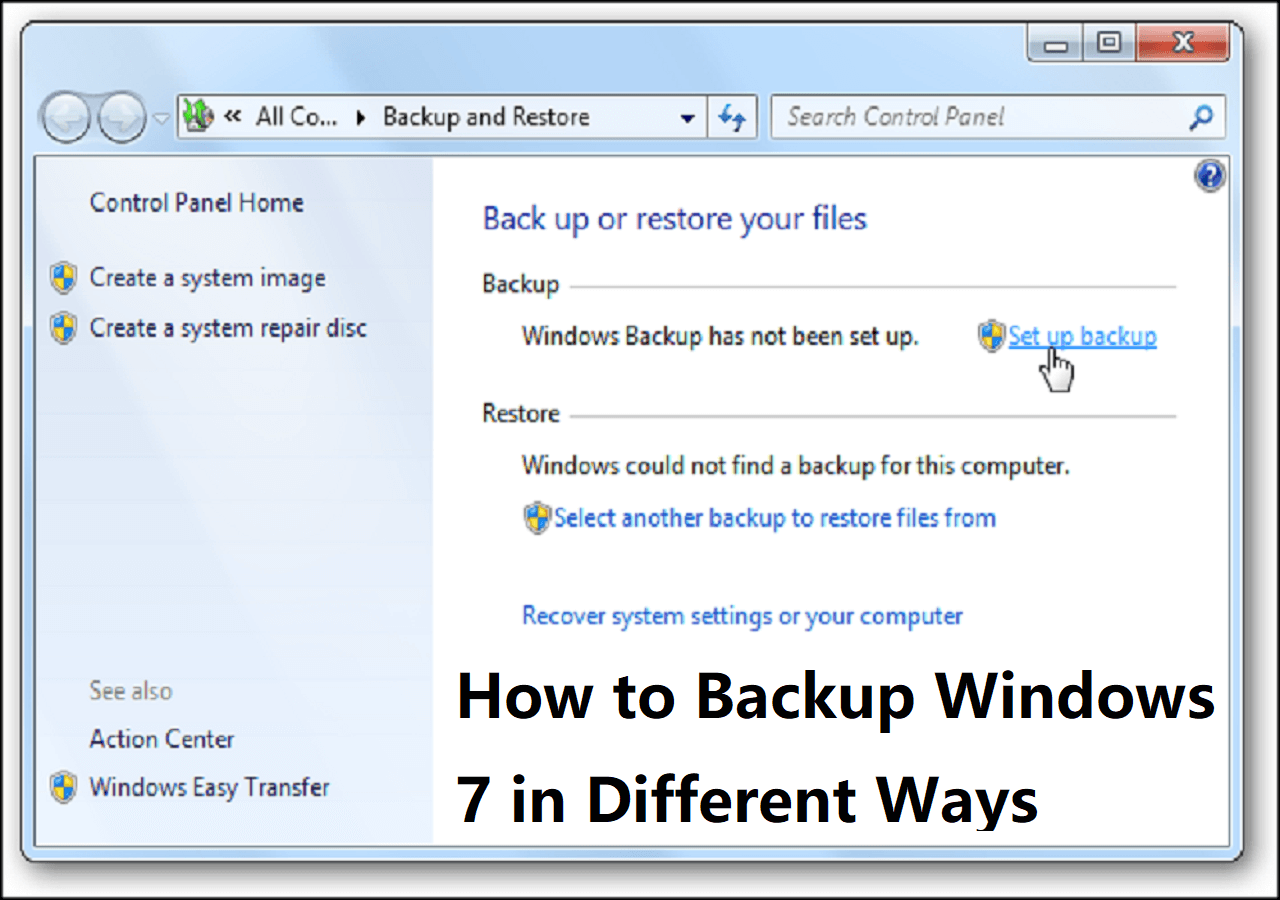 How to Backup Windows 7 in Different Ways [Full Steps with Pictures