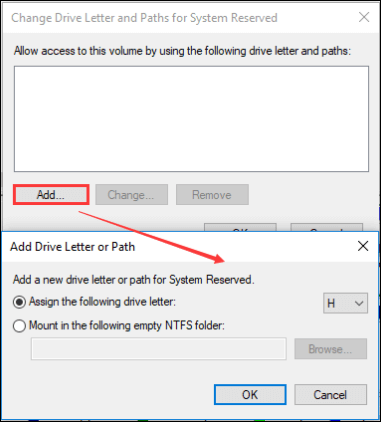 nazwij dysk lub dodaj go do ścieżki