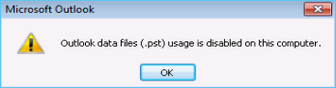Fixed: Outlook Data Files PST Usage is Disabled on This Computer - EaseUS