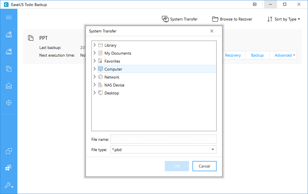 EaseUS Todo Backup Workstation ayuda a migrar Windows 10 a otro equipo