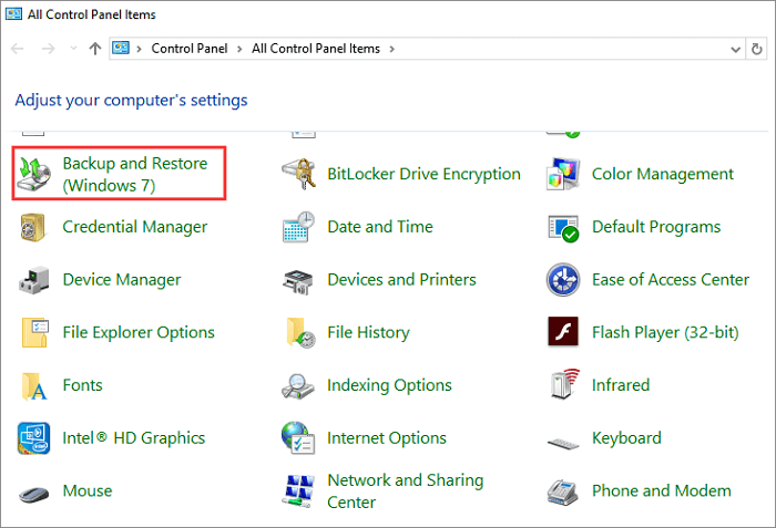 Does Windows backup only backup changed files?