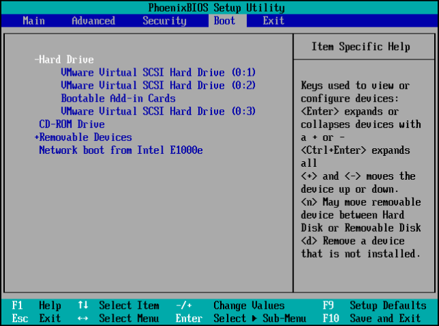 zmień kolejność rozruchu