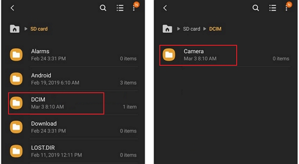 Transfer photos from internal memory to SD card on Android