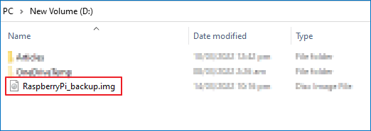 イメージ ファイルに書き込む