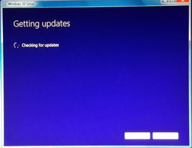 installing windows 10 checking for updates