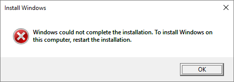 How To Fix Windows Could Not Complete The Installation Error