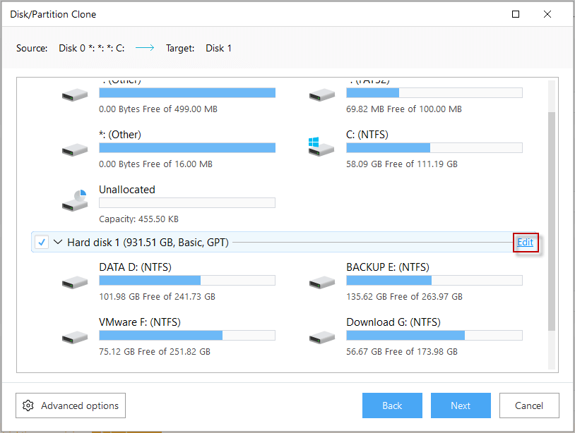 easeus bootable clone