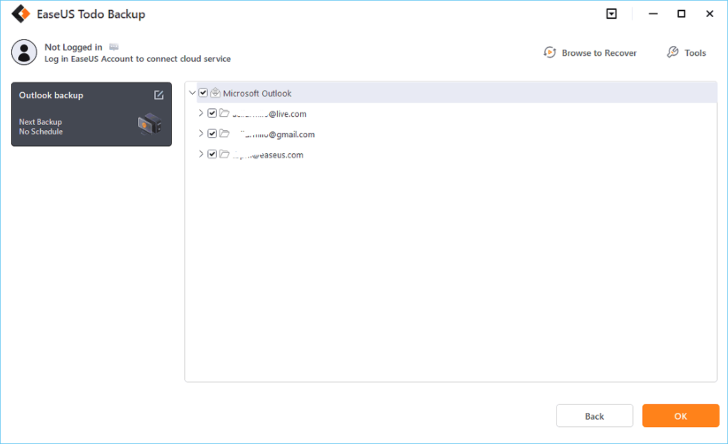 backup de e-mail do Outlook passo 3