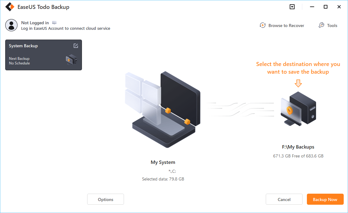 create system backup step3