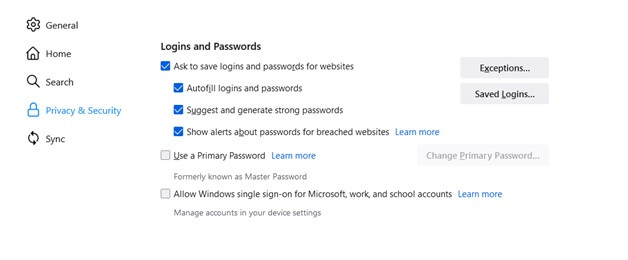 保存したパスワードを確認してください