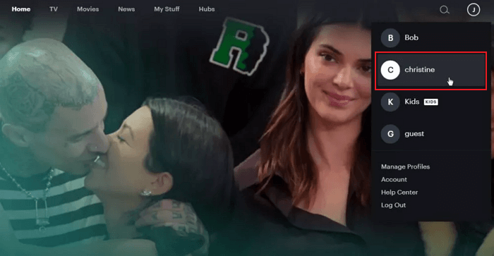 Scegli l'account Hulu