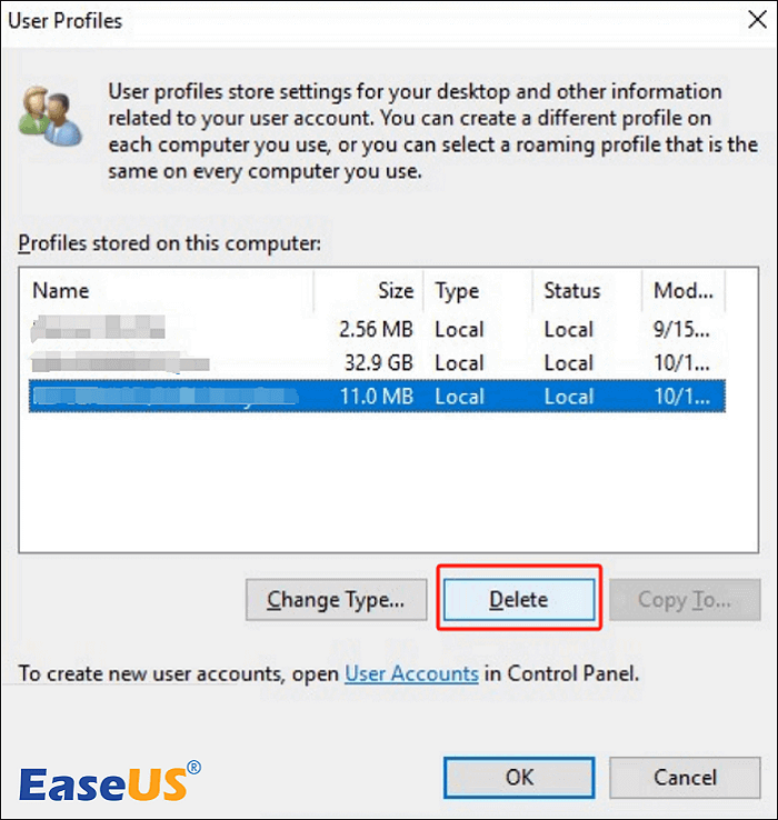 Unbekanntes-Benutzerkonto löschen