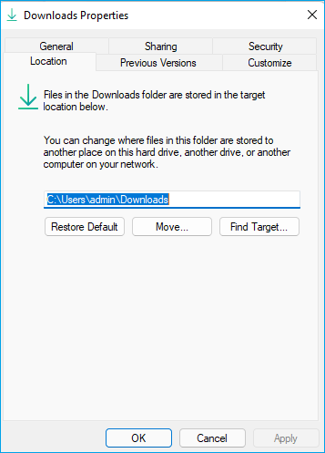 How to Change Download Location in Windows Server