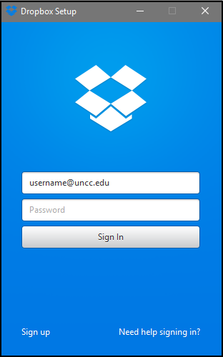 insira as credenciais e faça login