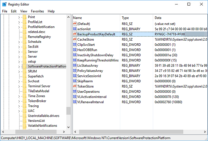 Localizar a chave de produto do Windows Server no registro
