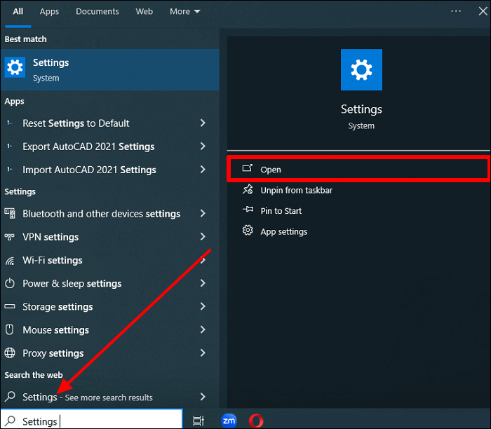 Starten der Windows-Einstellungs-App