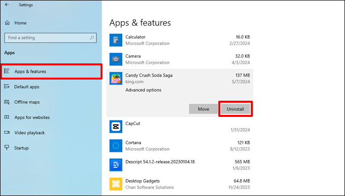 Öffnen Sie die Anwendungseinstellungen