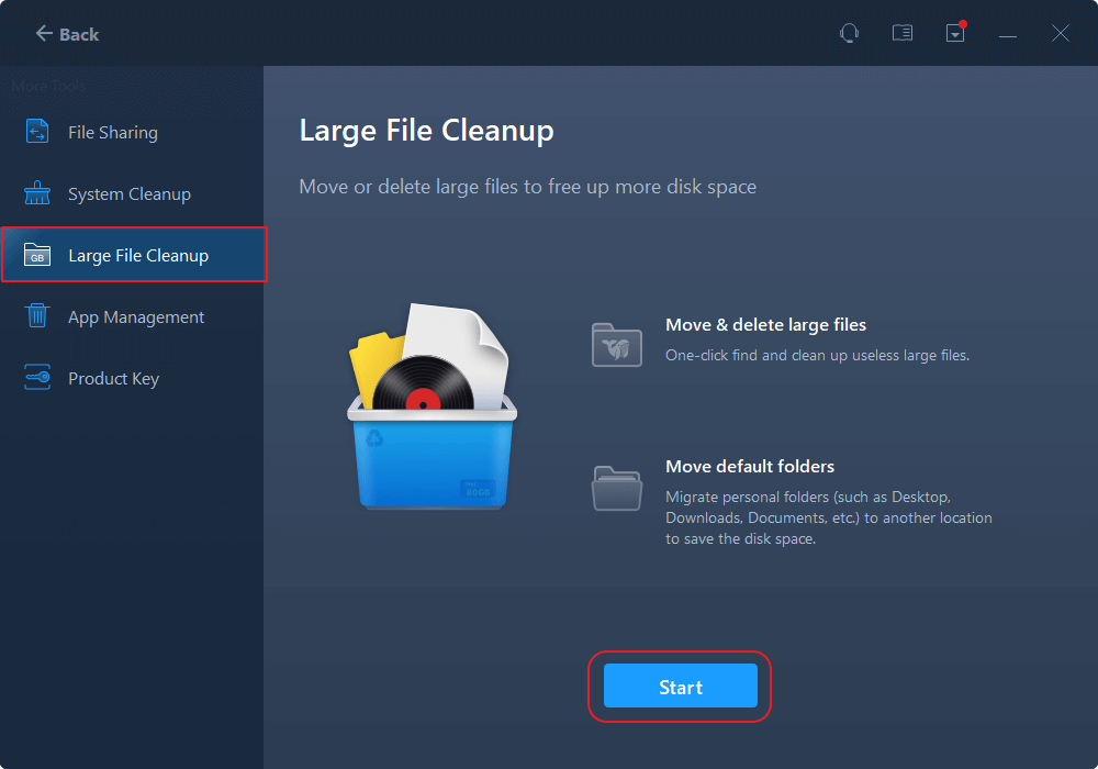 large file cleanup