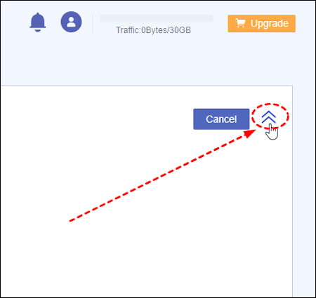 verificar detalhes da transferência no multcloud