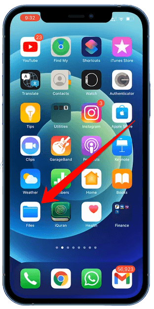 baixar e abrir o aplicativo de arquivos
