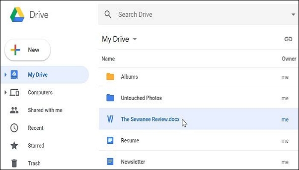 apri Google Drive
