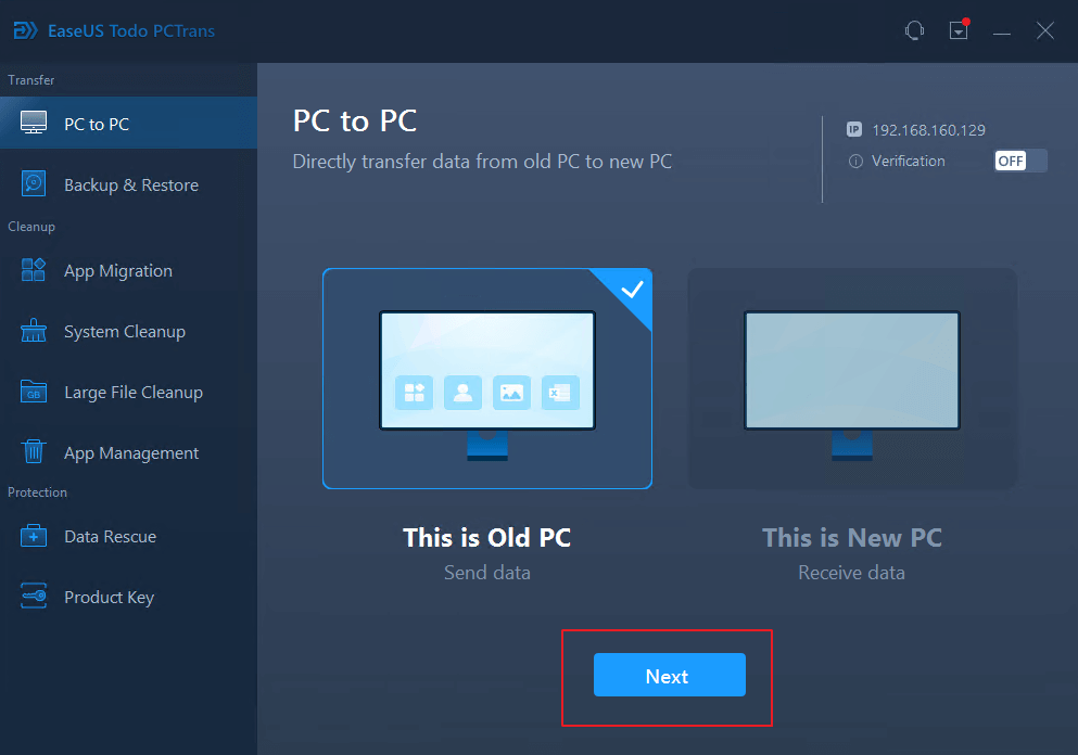selecione um local e clique em digitalizar
