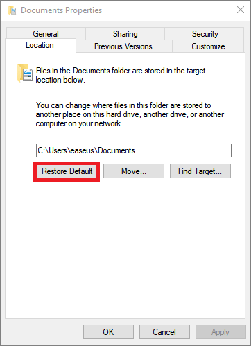 Windows 10 move user folder to another drive - Restore user folder