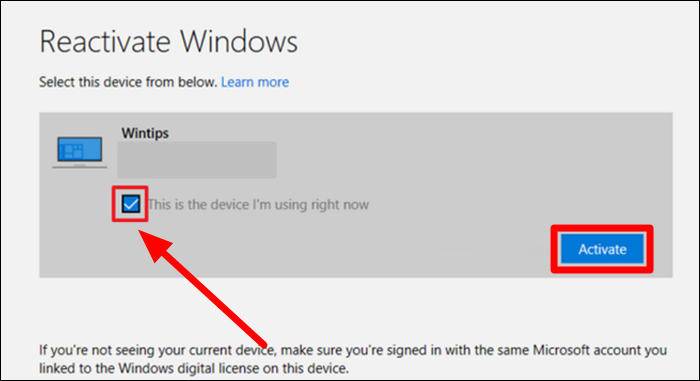marque qual dispositivo você está usando