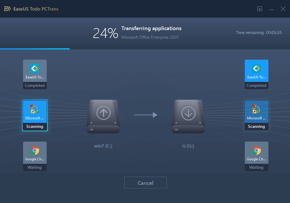 Move Office/Outlook or Other Programs to New HDD/SSD – EaseUS