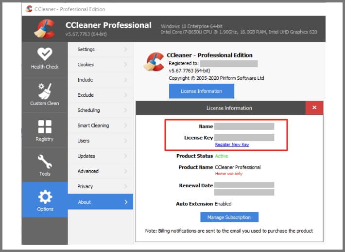move ccleaner pro to new pc
