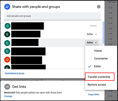 Transferir propriedade
