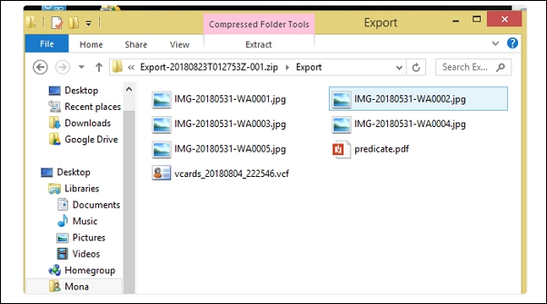 decomprimere il file