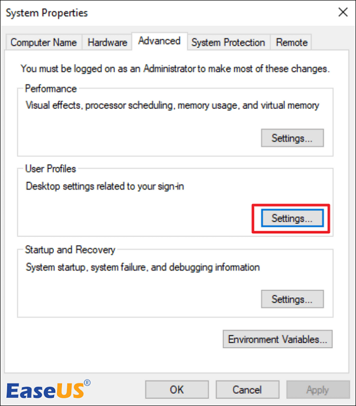 Benutzerprofileinstellungen