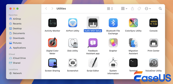 configurazione audio midi aperta