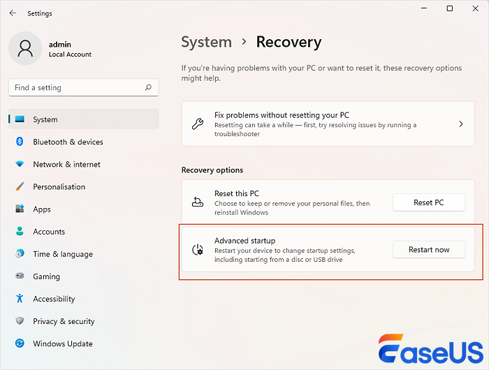 Wählen Sie Jetzt neu starten