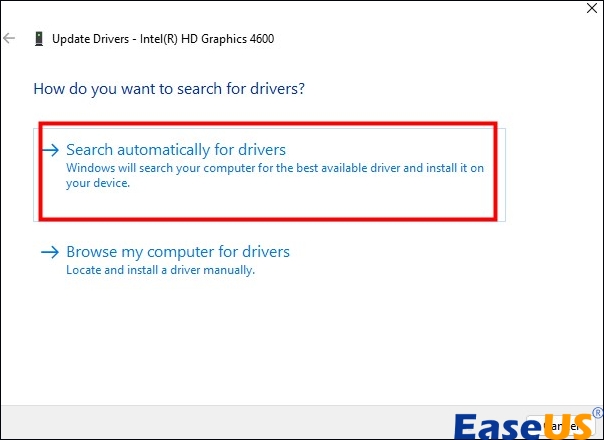 escolha pesquisar drivers automaticamente