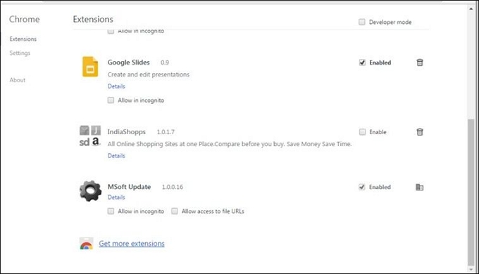 Chrome-Erweiterungen löschen