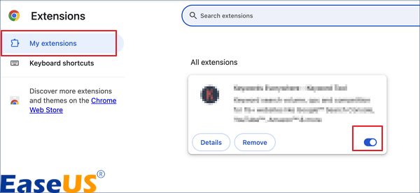 desativar extensões no Chrome