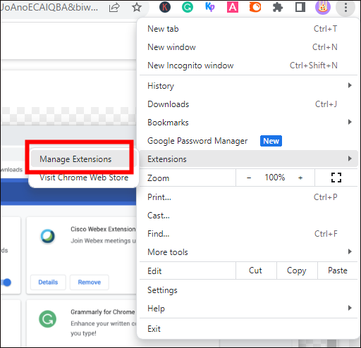 禁用不需要的擴展