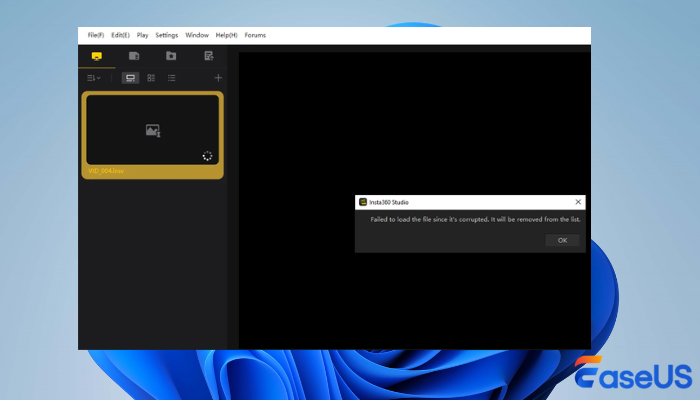 failed to load files Insta360