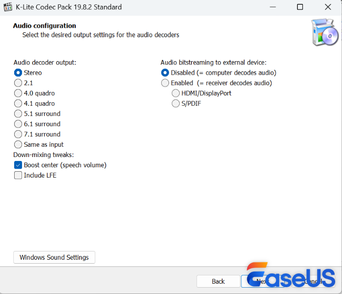 install k lite codec pack stereo