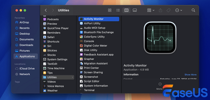 開啟活動監視器
