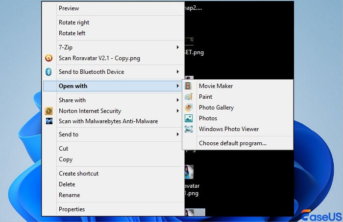 open image with paint