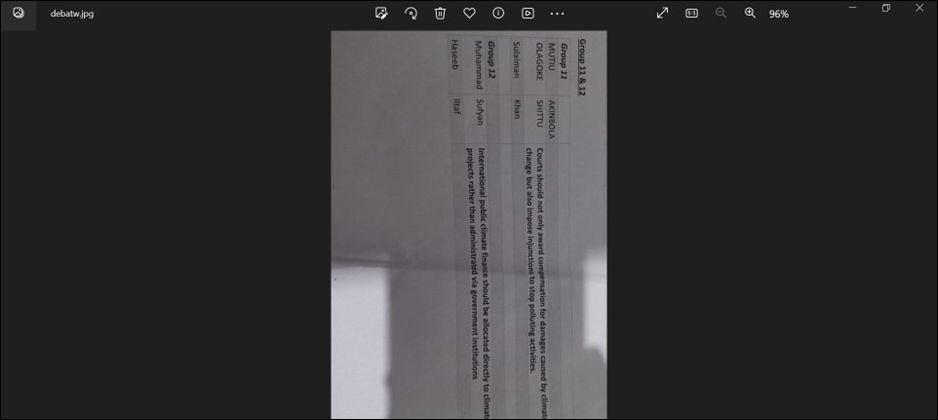 Öffnen Sie das Bild, bei dem der Fehler auftritt, in der Fotos-App