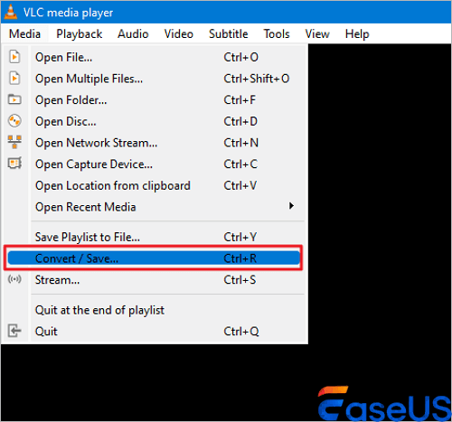 sélectionnez l'option de conversion ou d'enregistrement
