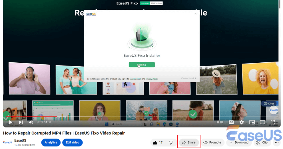 在 YouTube 上分享影片